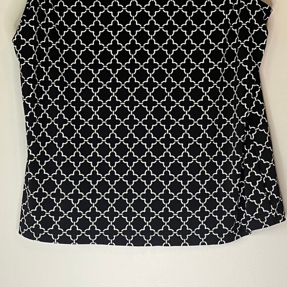 Charter Club Black & White Patterned Tank Top Size 1X - Picture 8 of 9